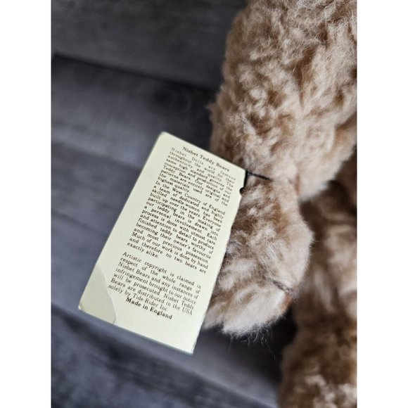 Vtg House of Nisbet Jack's Teddy Bear Jointed Crushed Alpaca Plush 15" 571 Tags - Picture 14 of 16